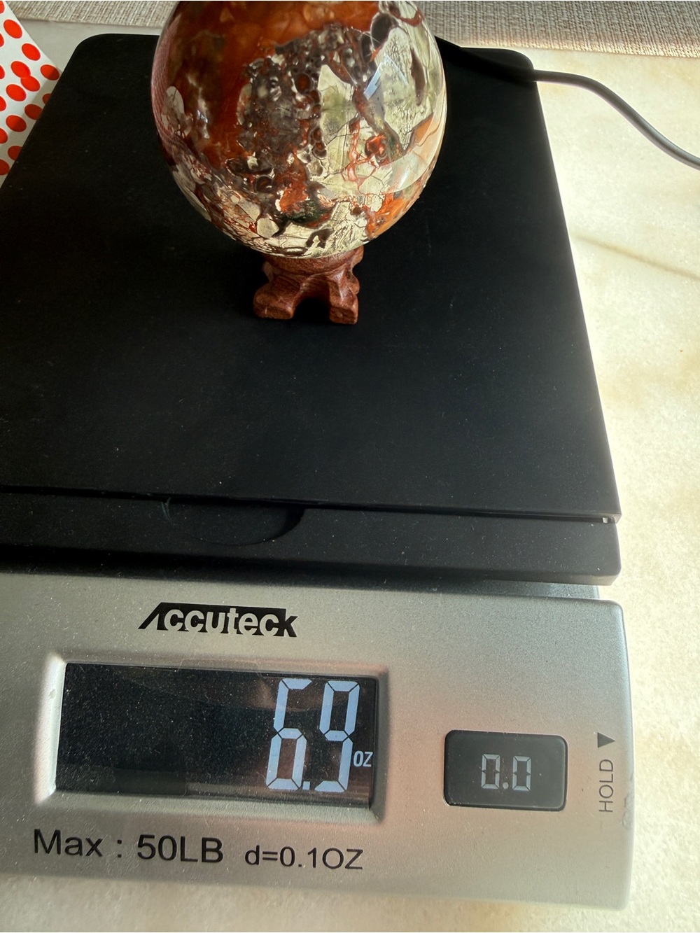 Money Agate Sphere Crystal Manifestation Stone for Wealth Prosperity Success - Picture 5 of 6
